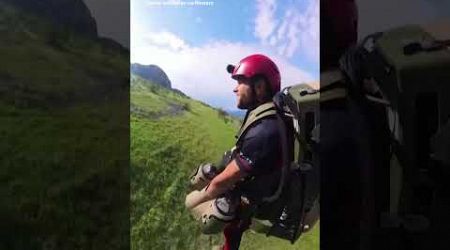 Paramedic in Romania does mock mountain rescue using Jet Suit