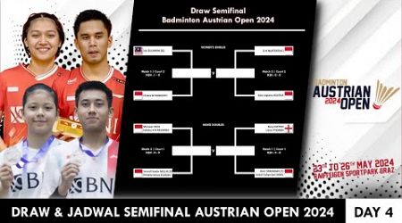 Draw &amp; Jadwal Semifinal Austrian Open 2024. Tunggal Putri &amp; Ganda Campuran Mendominasi