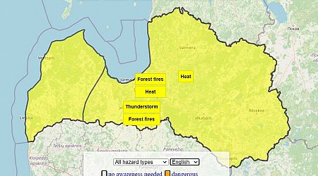 Heat, fire, storm warnings in place across all of Latvia