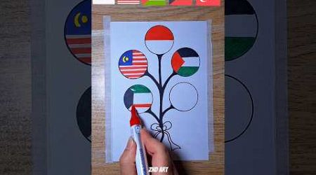 gambar bendera apa lagi nih | Indonesia+Malaysia+Palestina+Kuwait+Turkey #art #flag