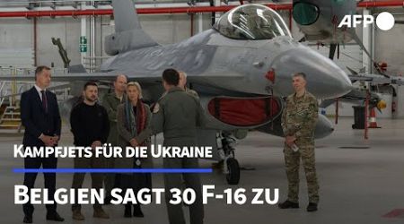 Bei Selenskyj-Besuch: Belgien sagt Ukraine 30 F-16-Kampfjets zu | AFP