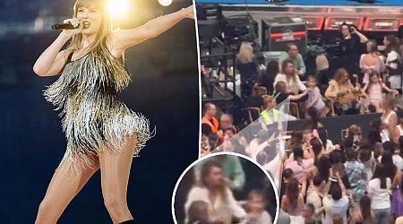 Blake Lively and Ryan Reynolds attend Taylor Swift's Eras Tour show in Spain