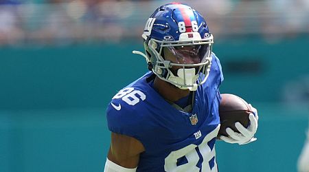WR Darius Slayton joins Giants' OTAs after contract adjusted