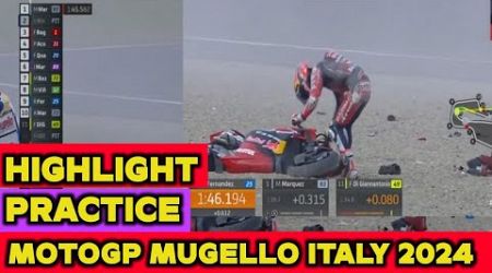 HIGHLIGHT PRACTICE MOTOGP MUGELLO ITALY 2024 BIG CRASH MARQUEZ ? BAGNAIA P1
