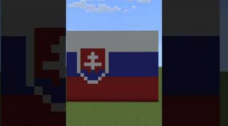 Minecraft pixel art (Slovakia flag) #gaming #minecraft #pixelart #slovakia #flag