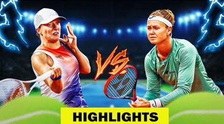 Iga Swiatek vs Marie Bouzkova Highlights | Tennis 2024
