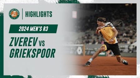 Zverev vs Griekspoor Round 3 Highlights | Roland-Garros 2024