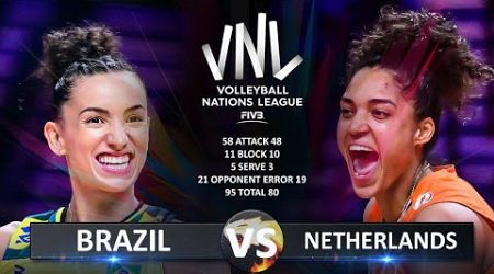 Brazil vs Netherlands | Women&#39;s VNL 2024