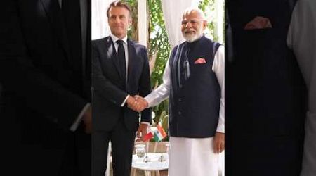 PM Modi holds bilateral talks with French President Emmanuel Macron | G7 Summit | #shorts