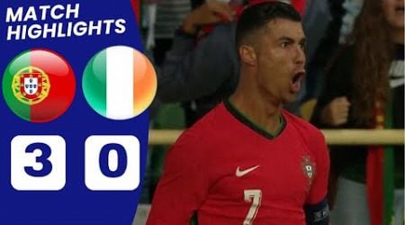 Portugal vs Ireland HIGHLIGHTS (3-0): Joao Felix Goal, Ronaldo Goals vs Ireland.