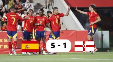 Spain Vs Nothern Ireland - Highlights &amp; All Goals | Friendly 2024