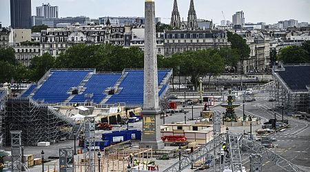 Normally bustling Place de la Concorde closed to traffic ahead of Paris Olympics