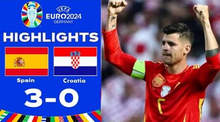 Spain vs Croatia (3-0) | UEFA Euro Cup 2024 | Match Live Today | Full Match Streaming