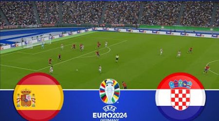 Spain vs Croatia LIVE | UEFA Euro 2024 | Match Live Today | Watch Along &amp; Simulation