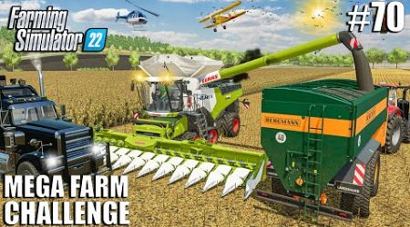 Cutting SUNFLOWERS with THE NEW CLAAS LEXION | MEGA FARM Ep.70 | Farming Simulator 22