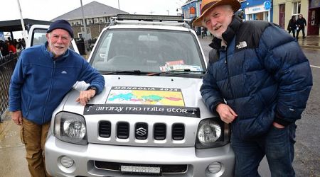 Adventurers driving Jimmy the Suzuki from rural Kerry to Russia via the Gates of Hell