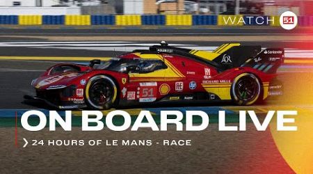 Onboard the #51 LIVE race action at 24H of Le Mans 2024 | Ferrari Hypercar Part 1