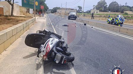 Motorbike rider seriously injured in Burmarrad crash