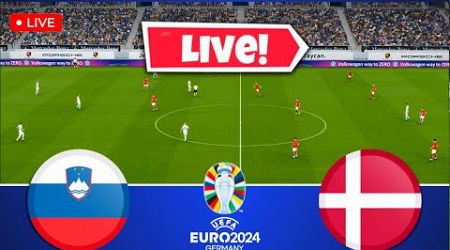 Slovenia vs Denmark LIVE | UEFA Euro 2024 | Match Live Today | Watch Along &amp; Simulation