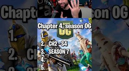 Ranking Fortnite Seasons But You Can&#39;t Change