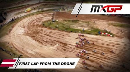 First Lap from the drone | MXGP Race 1 | MXGP of Latvia 2024 #MXGP