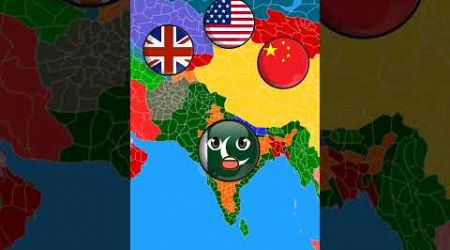 India &amp; Pakistan vs USA ,China and United Kingdom || INDIA+PAKISTAN+USA || #shorts #shortsvideo #map