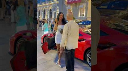 Beautiful Lady Arriving With Her F8 Ferrari #automobile #monaco #luxurylifestyle