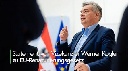 Statement von Vizekanzler Werner Kogler zum EU-Renaturierungsgesetz