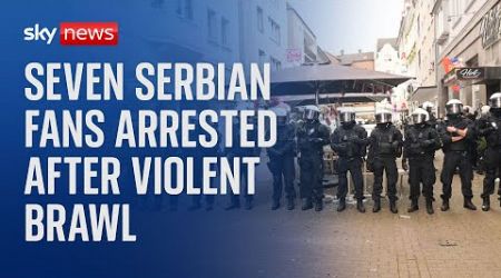 Seven Serbian supporters arrested over brawl before Euro 2024 clash with England