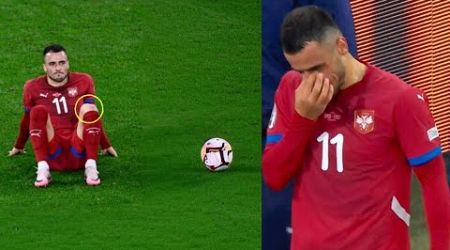 Filip Kostic BIG INJURY vs England, Serbia Vs England (0-1) Filip Costic Injury UEFA EURO 2024