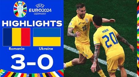 Romania vs Ukraine 3-0 Extended Highlights Goals | UEFA EURO 2024