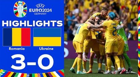 Romania vs Ukraine 3-0 Extended Highlights Goals | UEFA EURO 2024