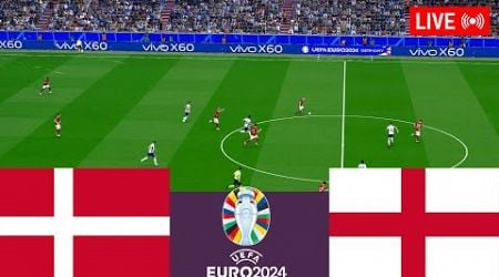 Denmark vs England LIVE. Euro 2024 Germany Full Match - Simulation Video Games