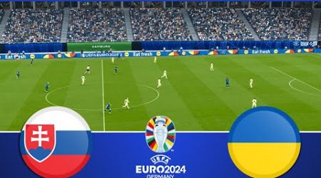 SLOVAKIA vs UKRAINE LIVE | UEFA Euro 2024 | Football Match Live Today | Watch Along &amp; Simulation