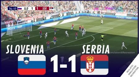 EURO 2024: Slovenia 1-1 Serbia Match Highligths Videogame Simulation &amp; Recreation
