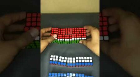 Luxembourg flag on Rubiks cube mosaic