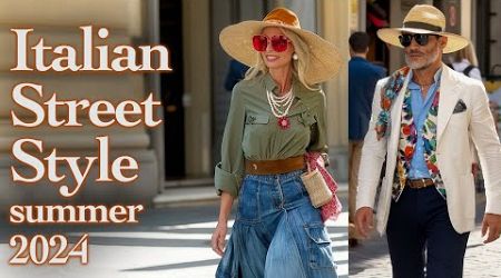 Unique Italian Street Style! Discover the Best Italian Trends for Summer 2024. Luxury shopping walk