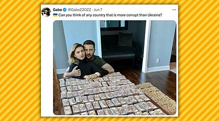 Zelenskyy Pictured Posing with Stacks of Money?