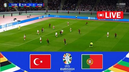 Turkey vs Portugal (0-3) | UEFA Euro Cup 2024 | Match Live Today | eFootball Pes 21 Gameplay