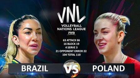 Brazil vs Poland - 3rd Place Match | Women&#39;s VNL 2024