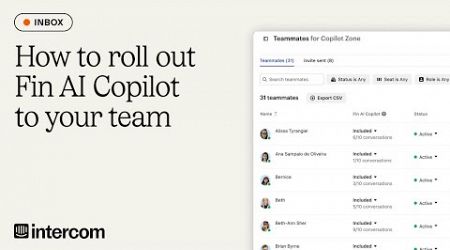 How to roll out Fin AI Copilot to your team