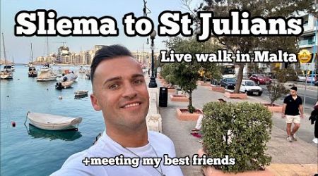 Casual walk from Sliema to St Julians to meet my friends