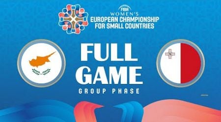 Cyprus v Malta | Full Basketball Game | FIBA Women&#39;s European Championship for Small Countries 2024
