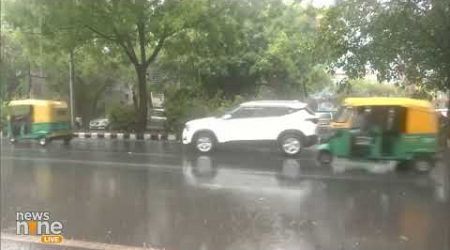 Delhi: Rain lashes parts of the national capital; visuals from RK Puram area | News9