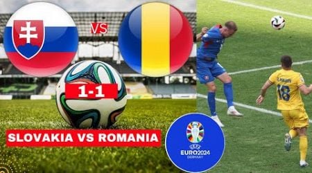 Slovakia vs Romania 1-1 Live Stream Euro 2024 Football Match Score Commentary Highlights Direct Vivo
