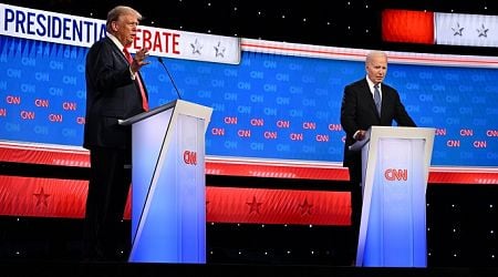 Biden, Trump face off in 1st presidential debate in 2024 poll