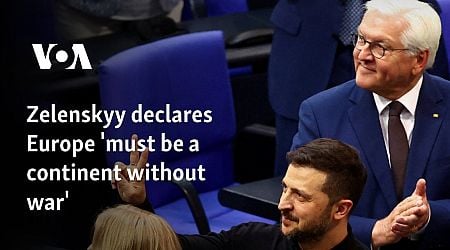 Zelenskyy declares Europe 'must be a continent without war'