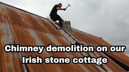 DIY chimney removal! #ruinrenovation