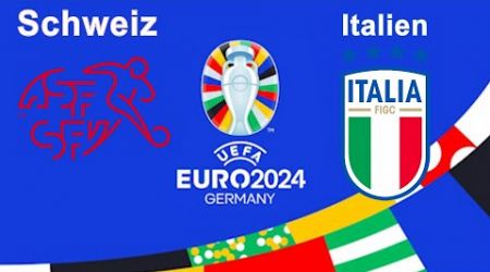 Schweiz - Italien (Ganzes Spiel) Fussball-Europameisterschaft 2024 - Achtelfinale