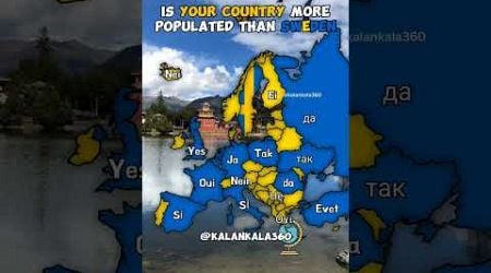 All European countries that are more populated than Sweden #mapping #geography #europe #map #ikea
